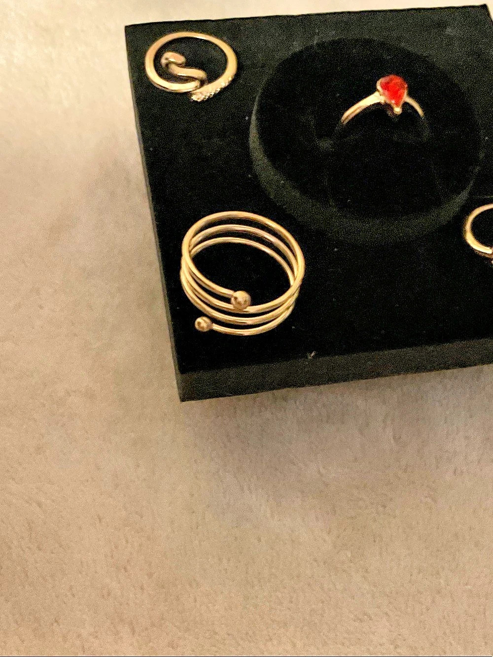 Gold & Red Ring Set - Picture 3 of 5
